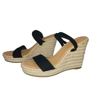 Bamboo Women's Ankle Strap Wedge Sandal | Open Toe Strappy Platform Size 6